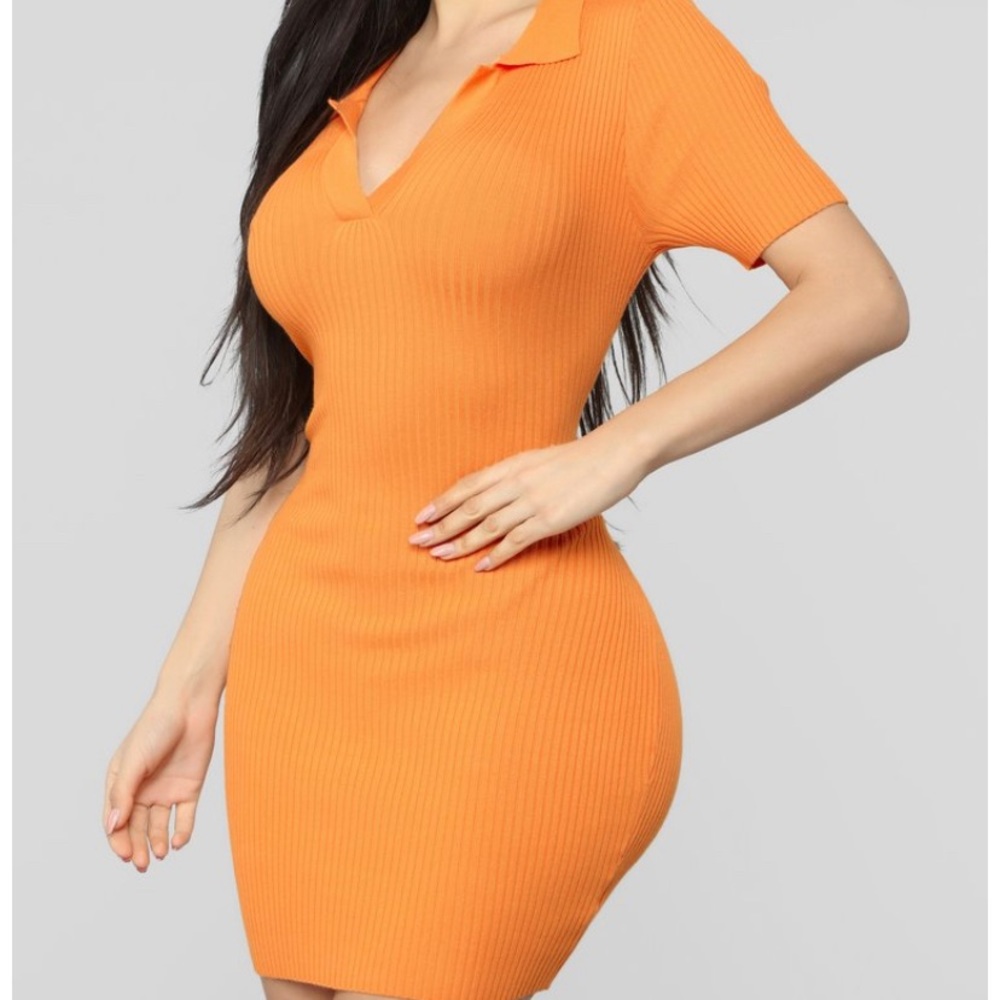 Maeda Sweater Dress - Orange
